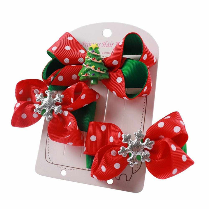 Cute Girls' Hair Clips Set. Christmas Handmade Hair Clips Bennys Beauty World