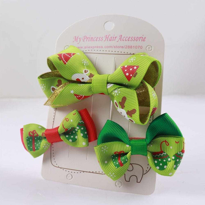 Cute Girls' Hair Clips Set. Christmas Handmade Hair Clips Bennys Beauty World