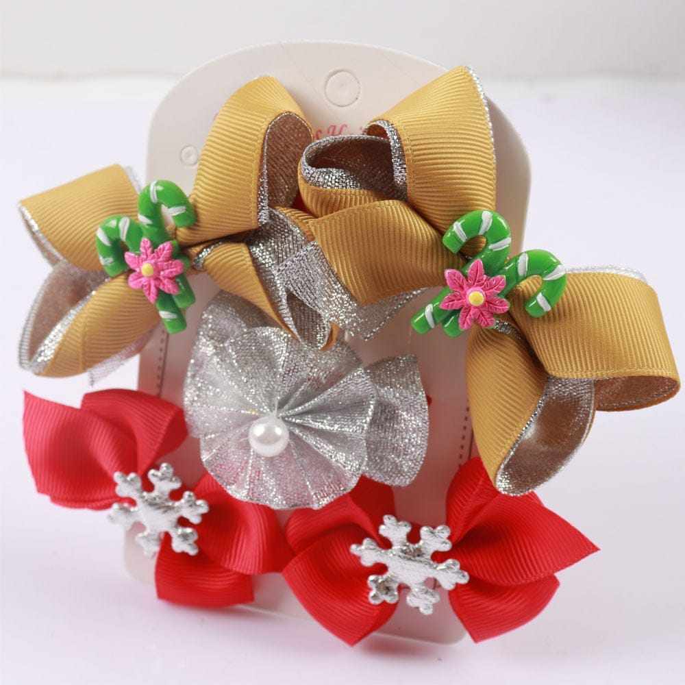 Cute Girls' Hair Clips Set. Christmas Handmade Hair Clips Bennys Beauty World