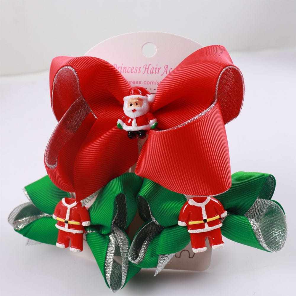 Cute Girls' Hair Clips Set. Christmas Handmade Hair Clips Bennys Beauty World