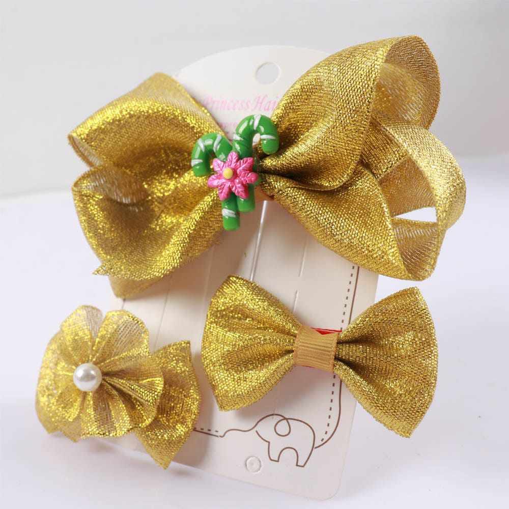 Cute Girls' Hair Clips Set. Christmas Handmade Hair Clips Bennys Beauty World