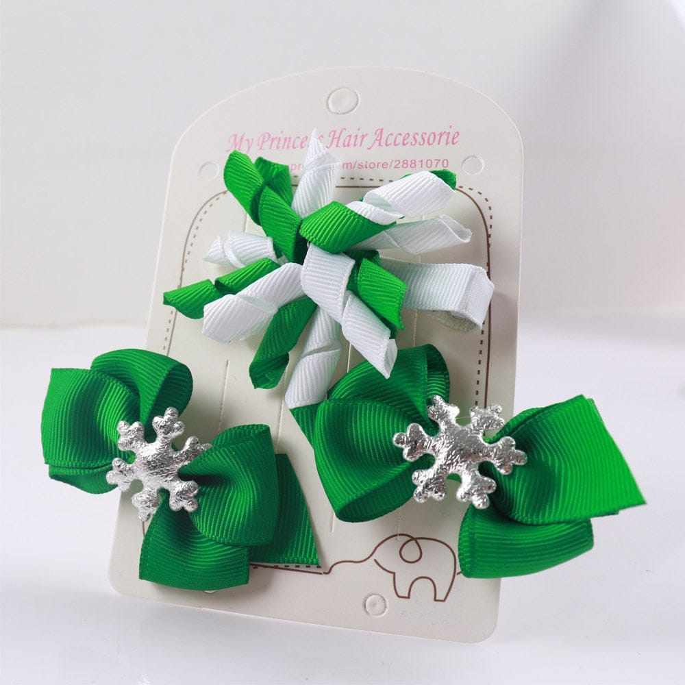 Cute Girls' Hair Clips Set. Christmas Handmade Hair Clips Bennys Beauty World