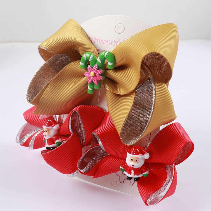 Cute Girls' Hair Clips Set. Christmas Handmade Hair Clips Bennys Beauty World