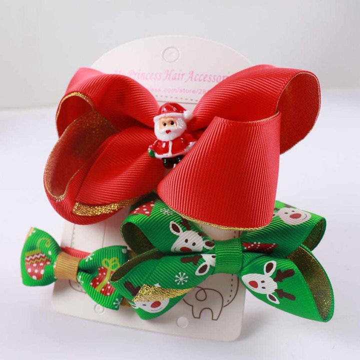 Cute Girls' Hair Clips Set. Christmas Handmade Hair Clips Bennys Beauty World