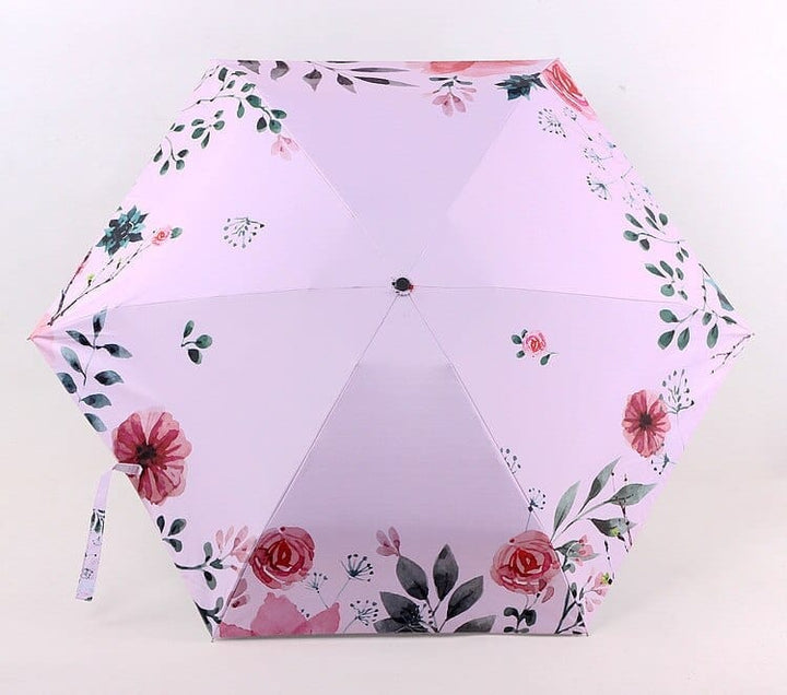 Cute Pocket Umbrella Mini Super Light Flower Print UV Umbrella Bennys Beauty World