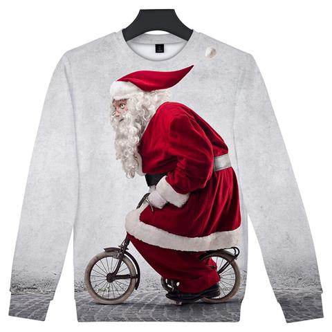 Cycling Santa Sweat Shirt Bennys Beauty World