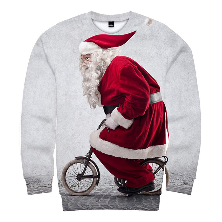 Cycling Santa Sweat Shirt Bennys Beauty World