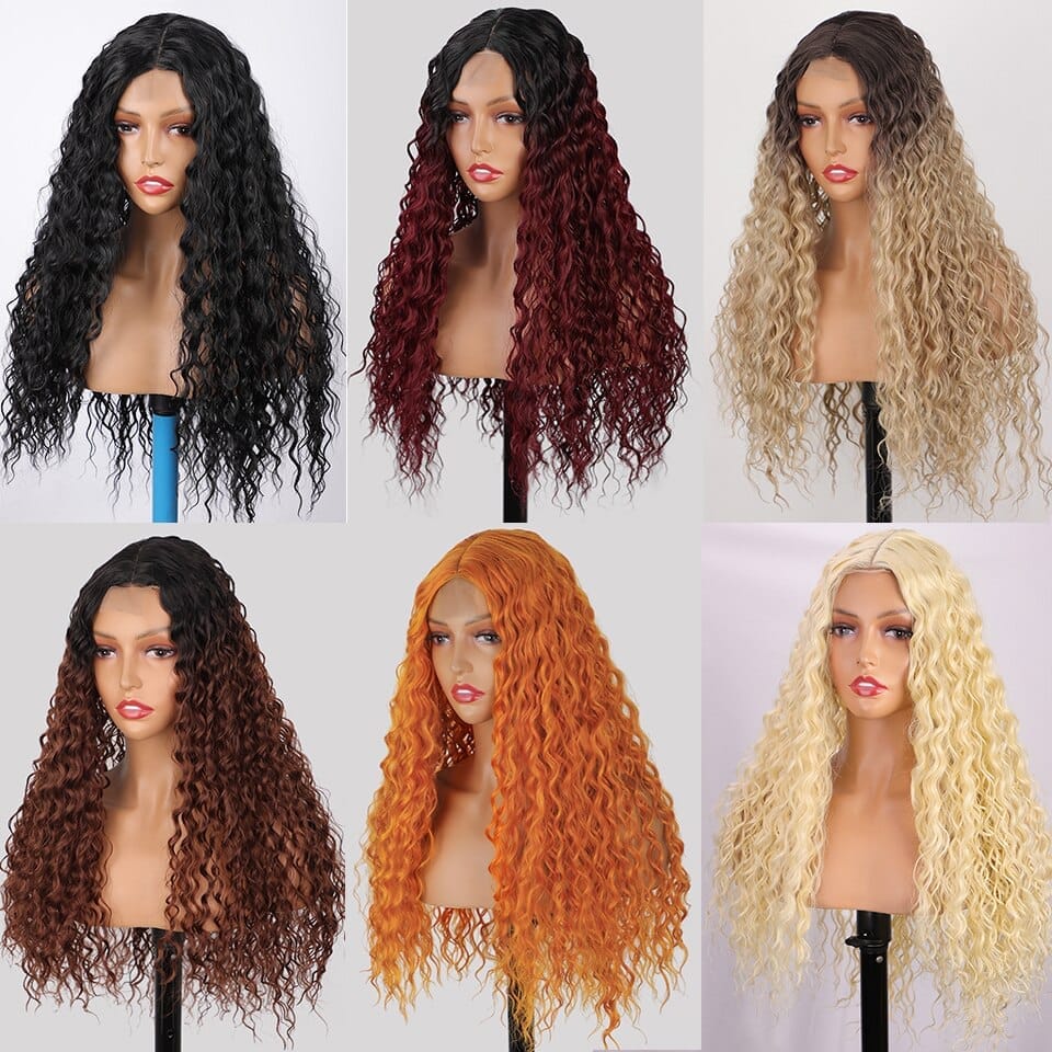 Deep Curly Synthetic Ombre Lace Wigs Bennys Beauty World