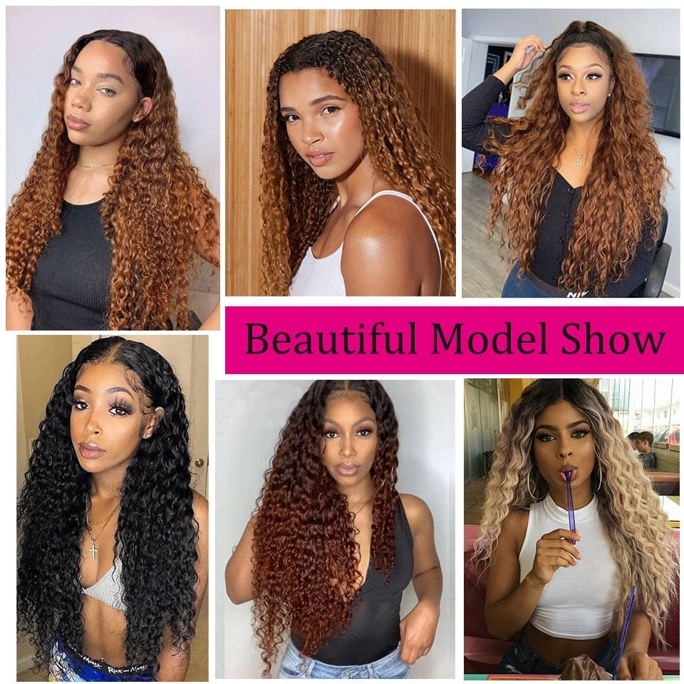 Deep Curly Synthetic Ombre Lace Wigs Bennys Beauty World