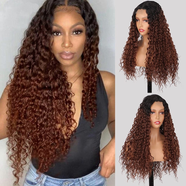 Deep Curly Synthetic Ombre Lace Wigs Bennys Beauty World