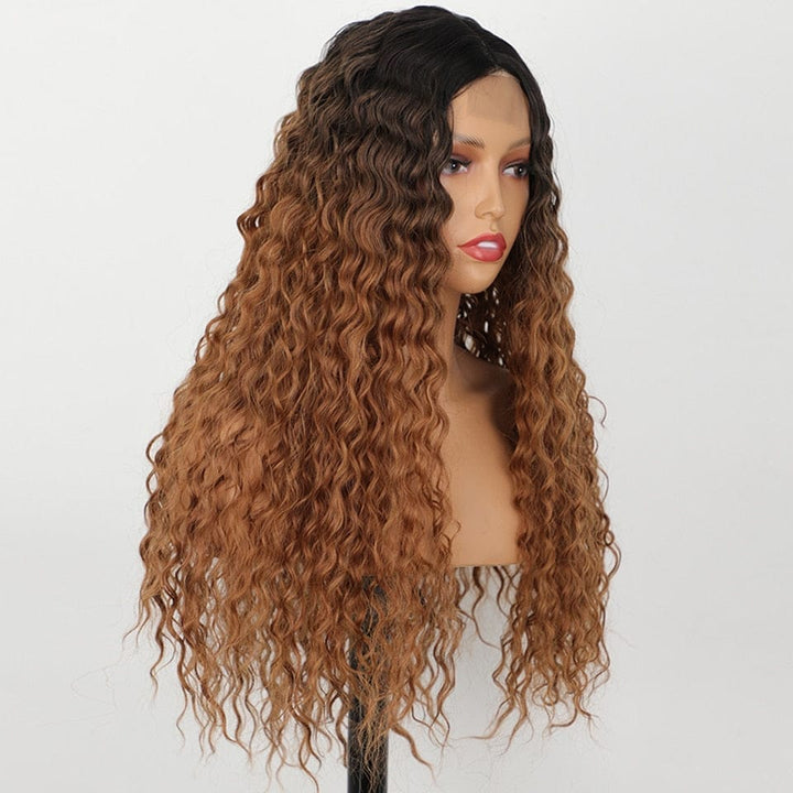 Deep Curly Synthetic Ombre Lace Wigs Bennys Beauty World