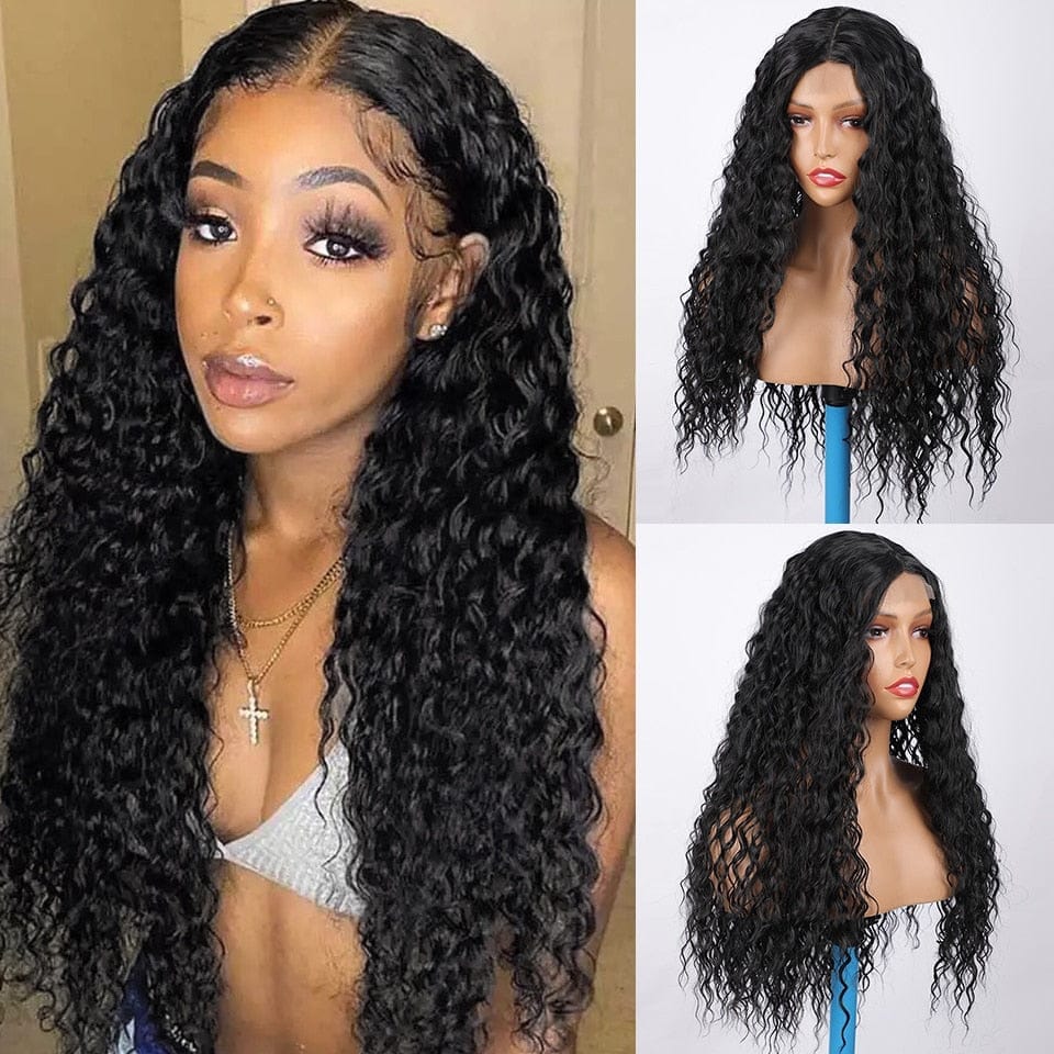 Deep Curly Synthetic Ombre Lace Wigs Bennys Beauty World