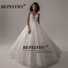 Deep V Neck Lace Wedding Dress 2022 Ball Gown Bennys Beauty World
