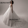 Deep V Neck Lace Wedding Dress 2022 Ball Gown Bennys Beauty World
