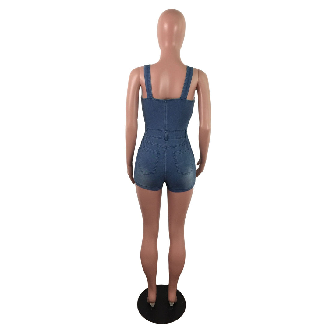 Denim slim jumpsuit Bennys Beauty World