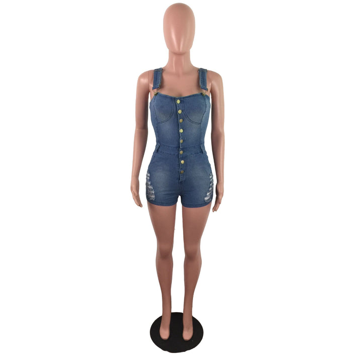 Denim slim jumpsuit Bennys Beauty World