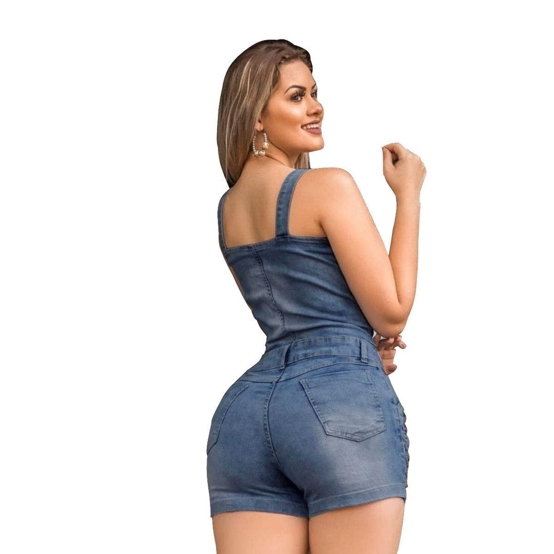 Denim slim jumpsuit Bennys Beauty World