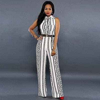 Design Printed Straight Pant Jumpsuit For Women Bennys Beauty World