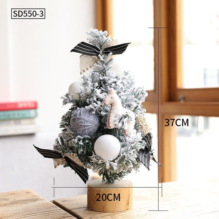 Desktop Christmas Tree Small Mini Ornaments Potted Plants Bennys Beauty World