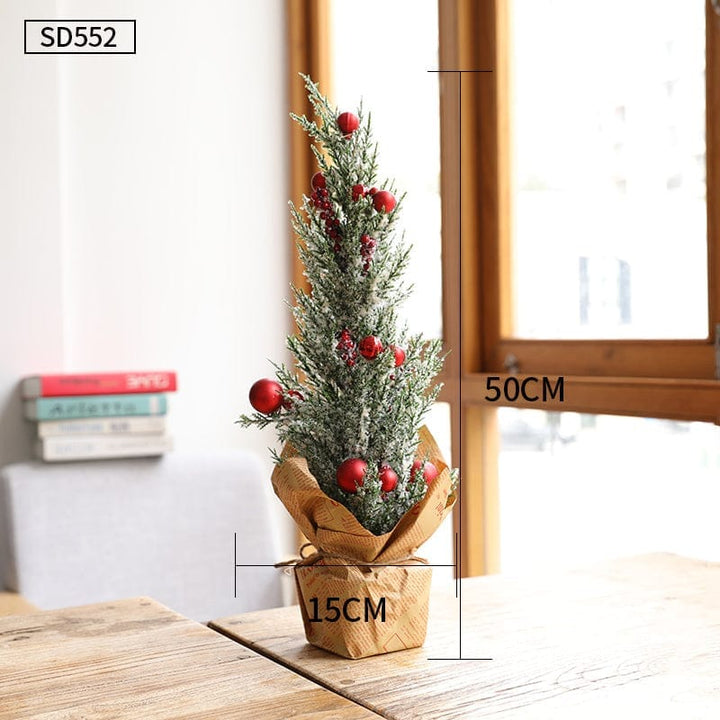 Desktop Christmas Tree Small Mini Ornaments Potted Plants Bennys Beauty World