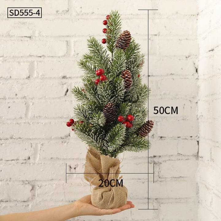 Desktop Christmas Tree Small Mini Ornaments Potted Plants Bennys Beauty World