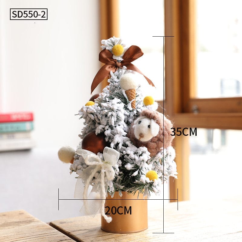 Desktop Christmas Tree Small Mini Ornaments Potted Plants Bennys Beauty World