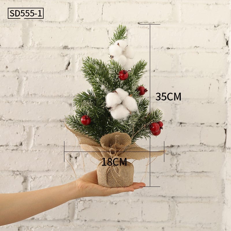 Desktop Christmas Tree Small Mini Ornaments Potted Plants Bennys Beauty World