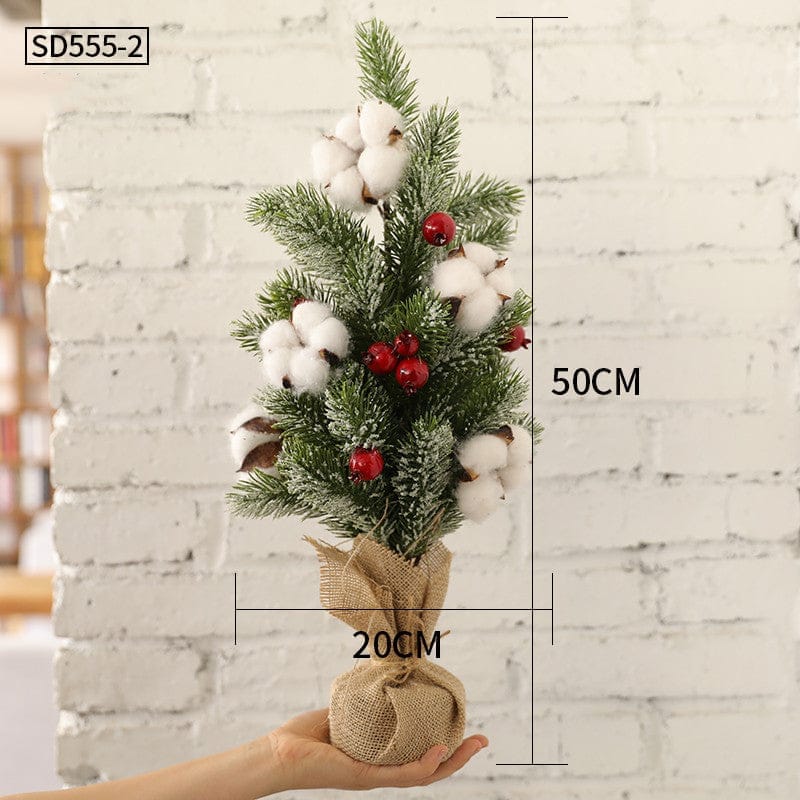 Desktop Christmas Tree Small Mini Ornaments Potted Plants Bennys Beauty World