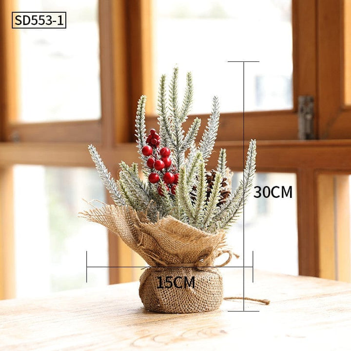 Desktop Christmas Tree Small Mini Ornaments Potted Plants Bennys Beauty World