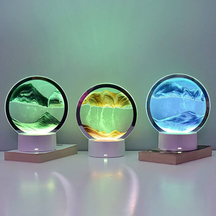 Desktop Quicksand Painting Dynamic Decoration Hourglass Lamp Bennys Beauty World
