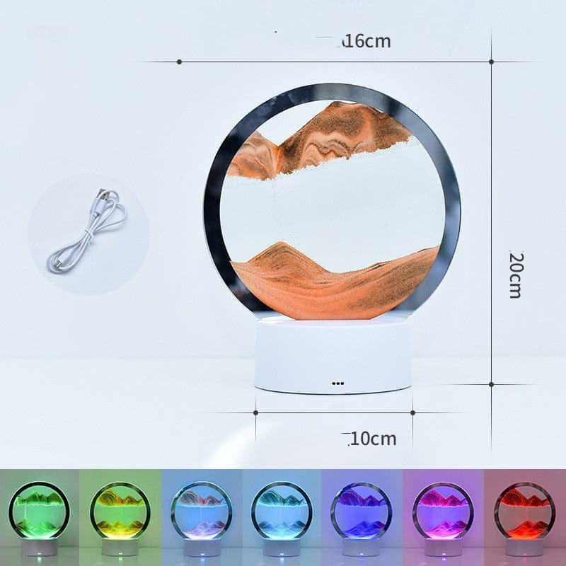 Desktop Quicksand Painting Dynamic Decoration Hourglass Lamp Bennys Beauty World