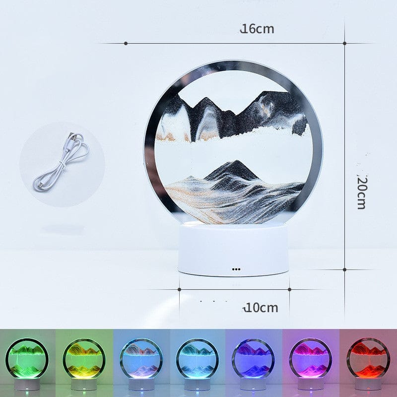Desktop Quicksand Painting Dynamic Decoration Hourglass Lamp Bennys Beauty World