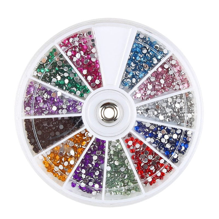 Diamond fake nails domestic rhinestones 12 colors Bennys Beauty World