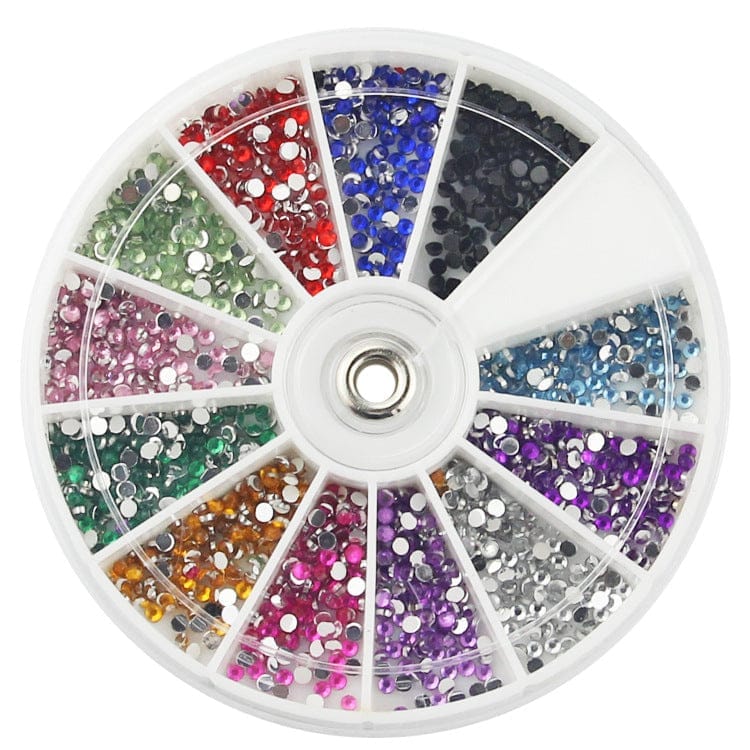 Diamond fake nails domestic rhinestones 12 colors Bennys Beauty World