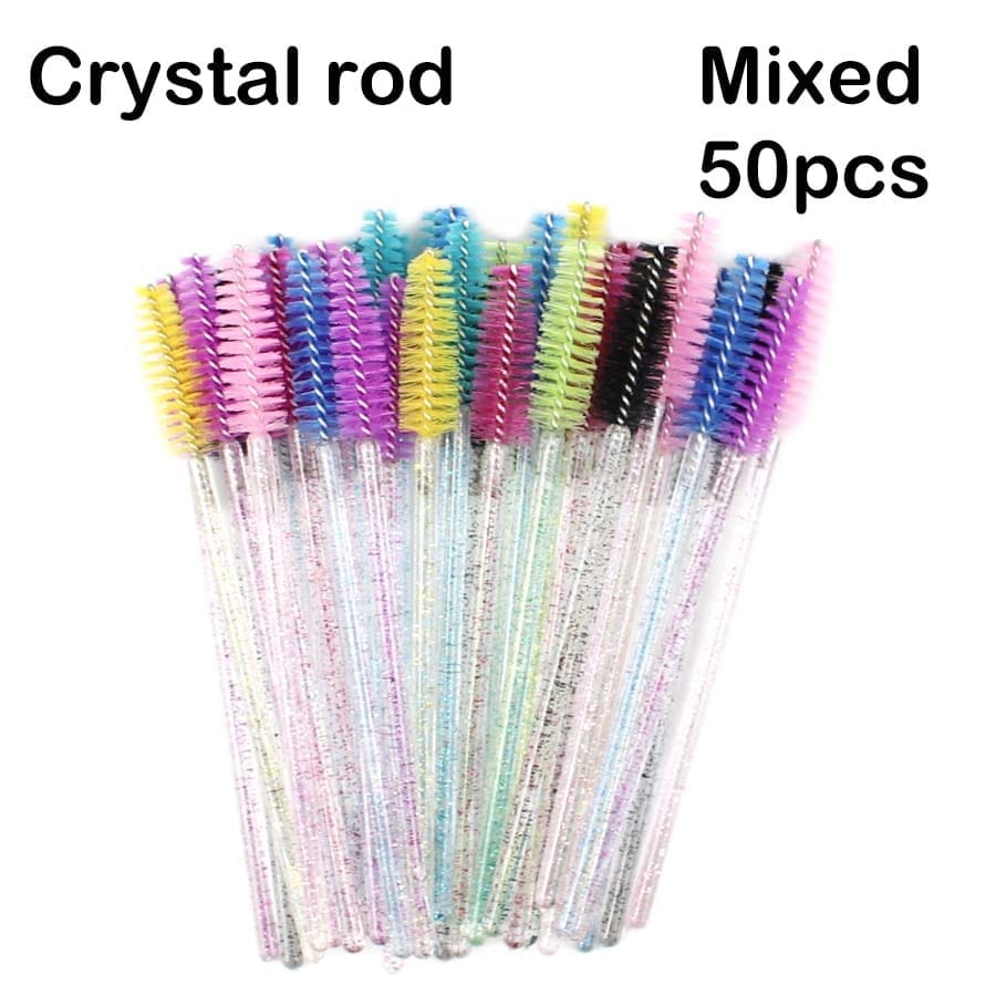 Disposable Eyelash Brush 25/50 Pcs Crystal Eye Brush Bennys Beauty World