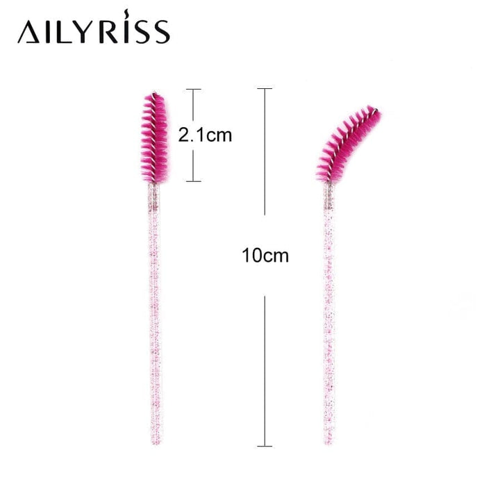 Disposable Eyelash Brush 25/50 Pcs Crystal Eye Brush Bennys Beauty World