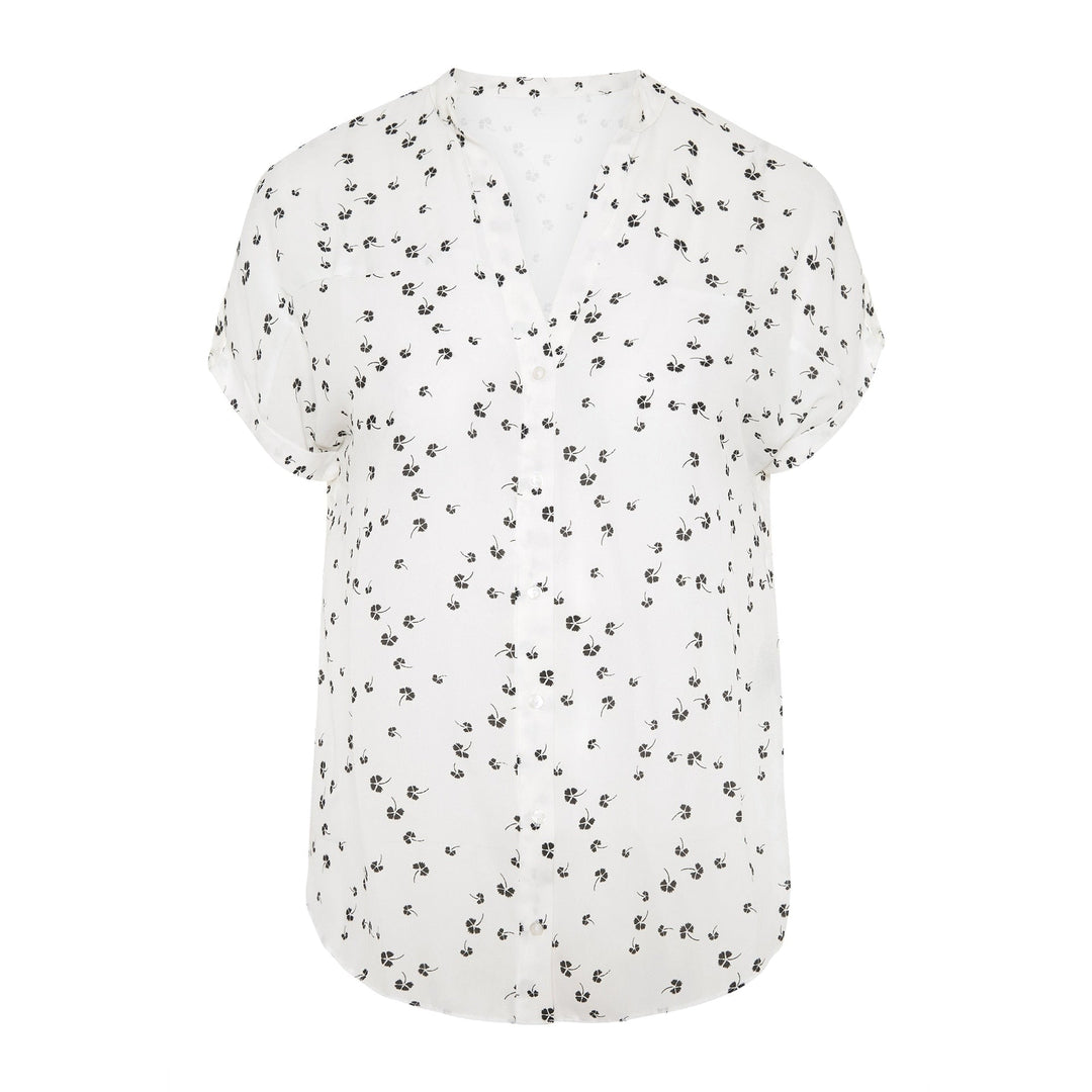 Dot Print Blouse For Women V-Neck Long Sleeve Top Bennys Beauty World