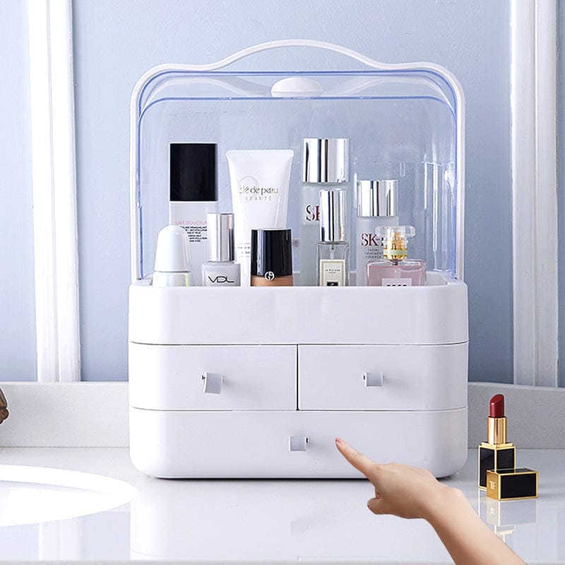Double door dust cover makeup storage box Bennys Beauty World