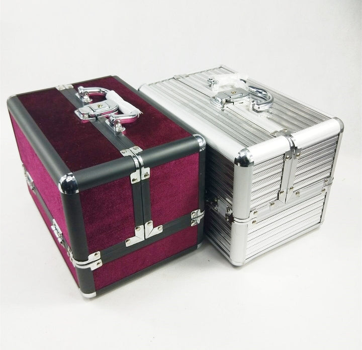 Double-opening Aluminum Alloy Cosmetic Case Makeup Kit Bennys Beauty World