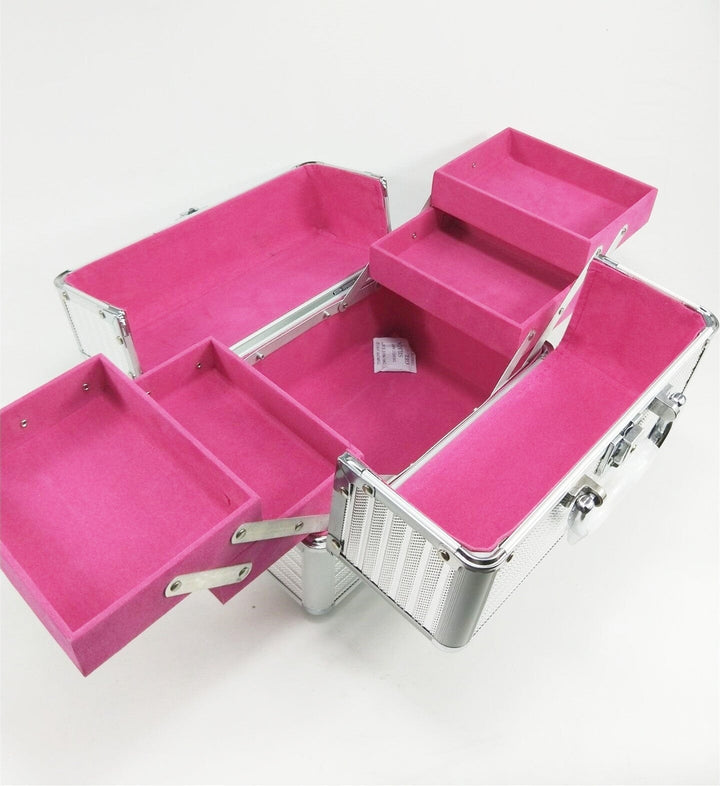 Double-opening Aluminum Alloy Cosmetic Case Makeup Kit Bennys Beauty World