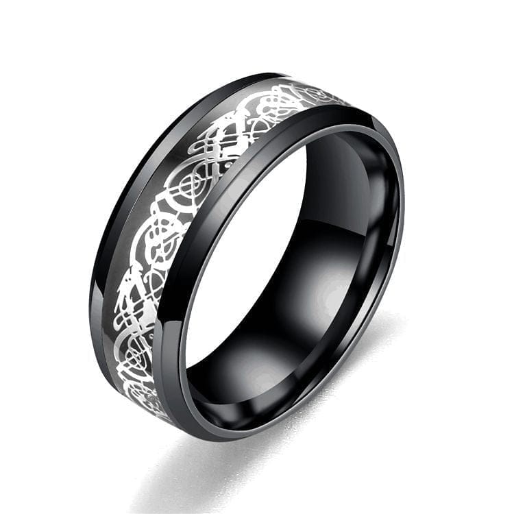 Dragon Pattern Rings Men Stainless Steel Ring Bennys Beauty World