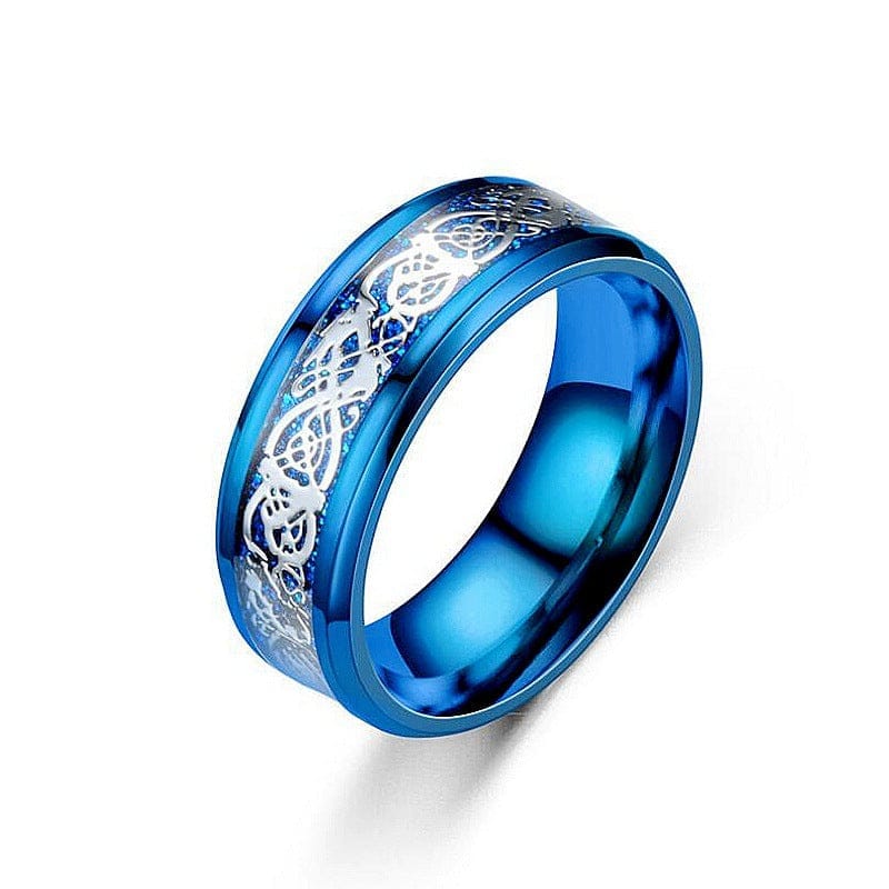 Dragon Pattern Rings Men Stainless Steel Ring Bennys Beauty World