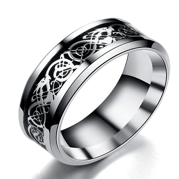 Dragon Pattern Rings Men Stainless Steel Ring Bennys Beauty World