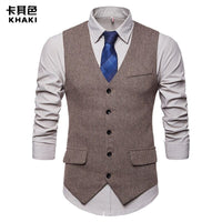 Dress Vests Men 2018 Hombre Suit Vest Male Waistcoat. Sleeveless Formal Vest XXL Bennys Beauty World