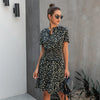 Dress Women Leopard Casual Black Summer Ruffle Mini Dresses Bennys Beauty World