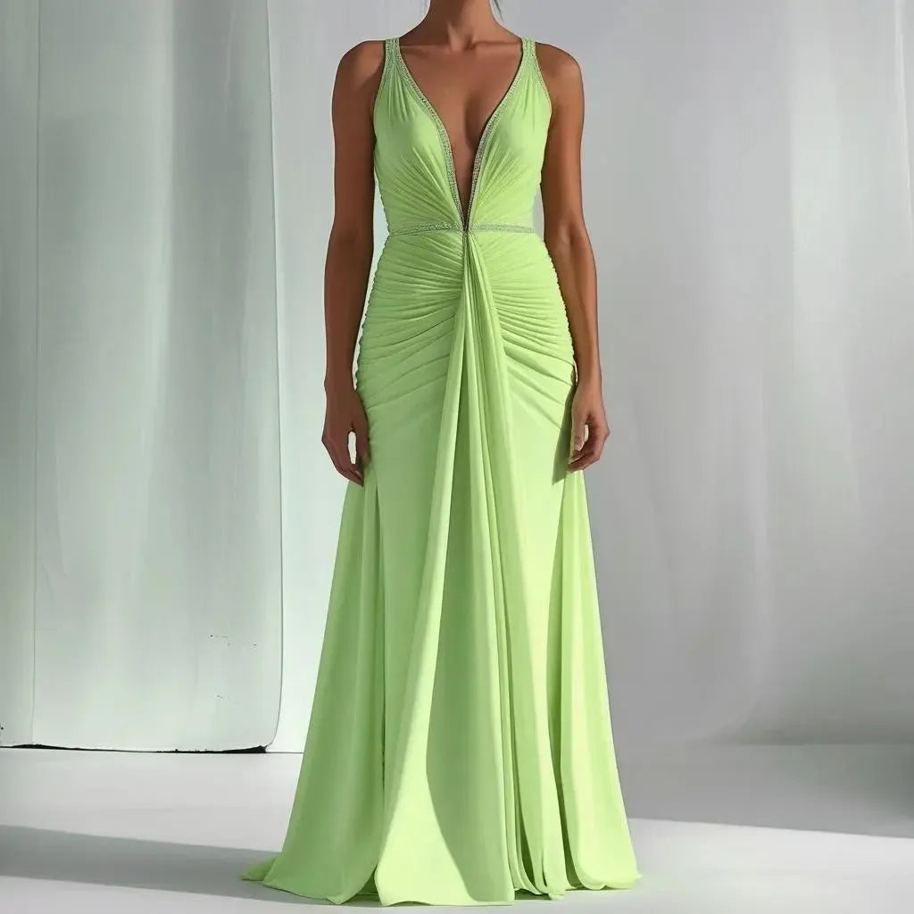 Mozision Women's Summer Halter Maxi Gown – Sleeveless Dress-Dresses-Bennys Beauty World