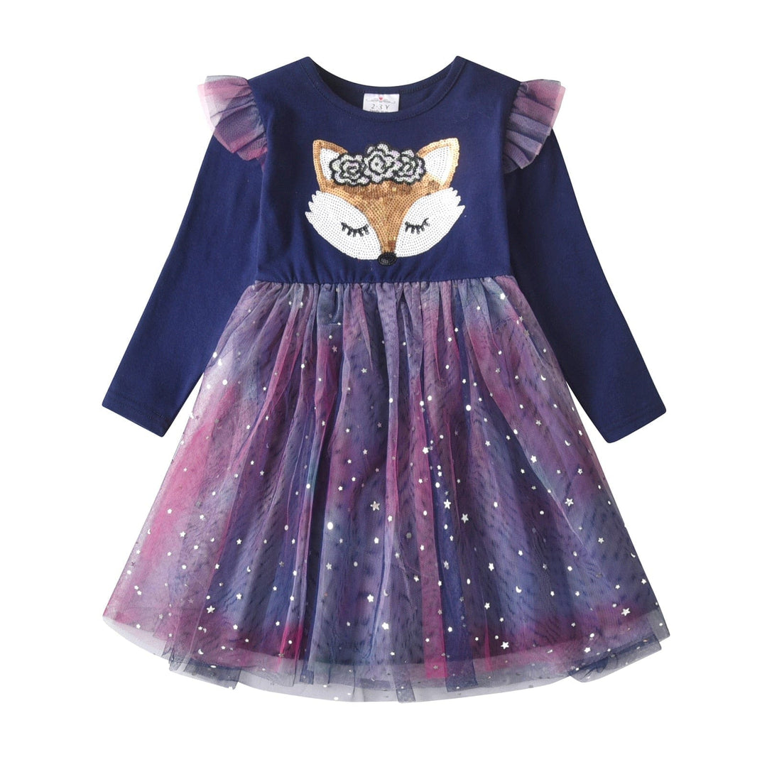 Dresses for Girls Star Sequins Princess Dress Bennys Beauty World