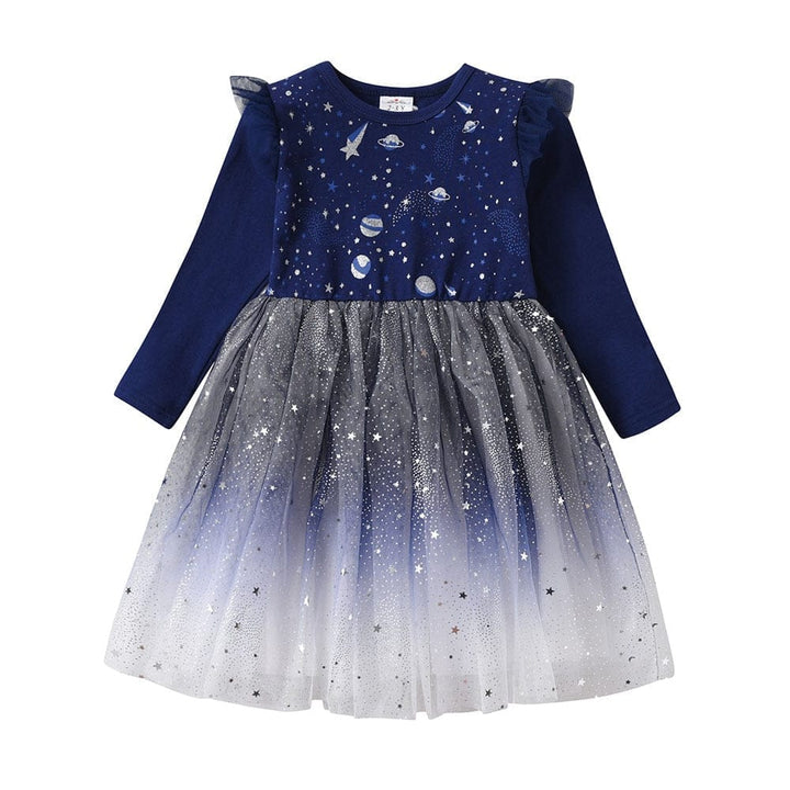 Dresses for Girls Star Sequins Princess Dress Bennys Beauty World