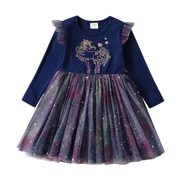 Dresses for Girls Star Sequins Princess Dress Bennys Beauty World