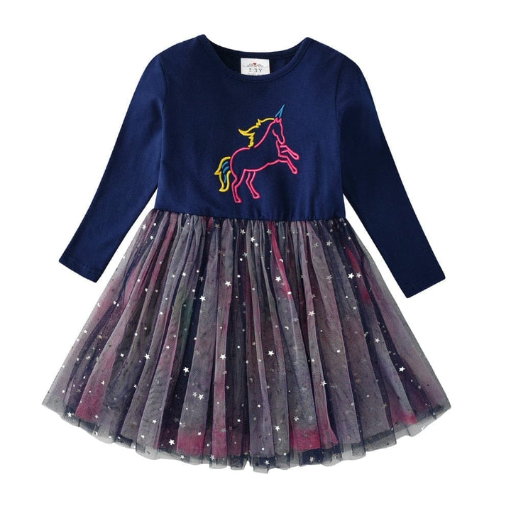 Dresses for Girls Star Sequins Princess Dress Bennys Beauty World